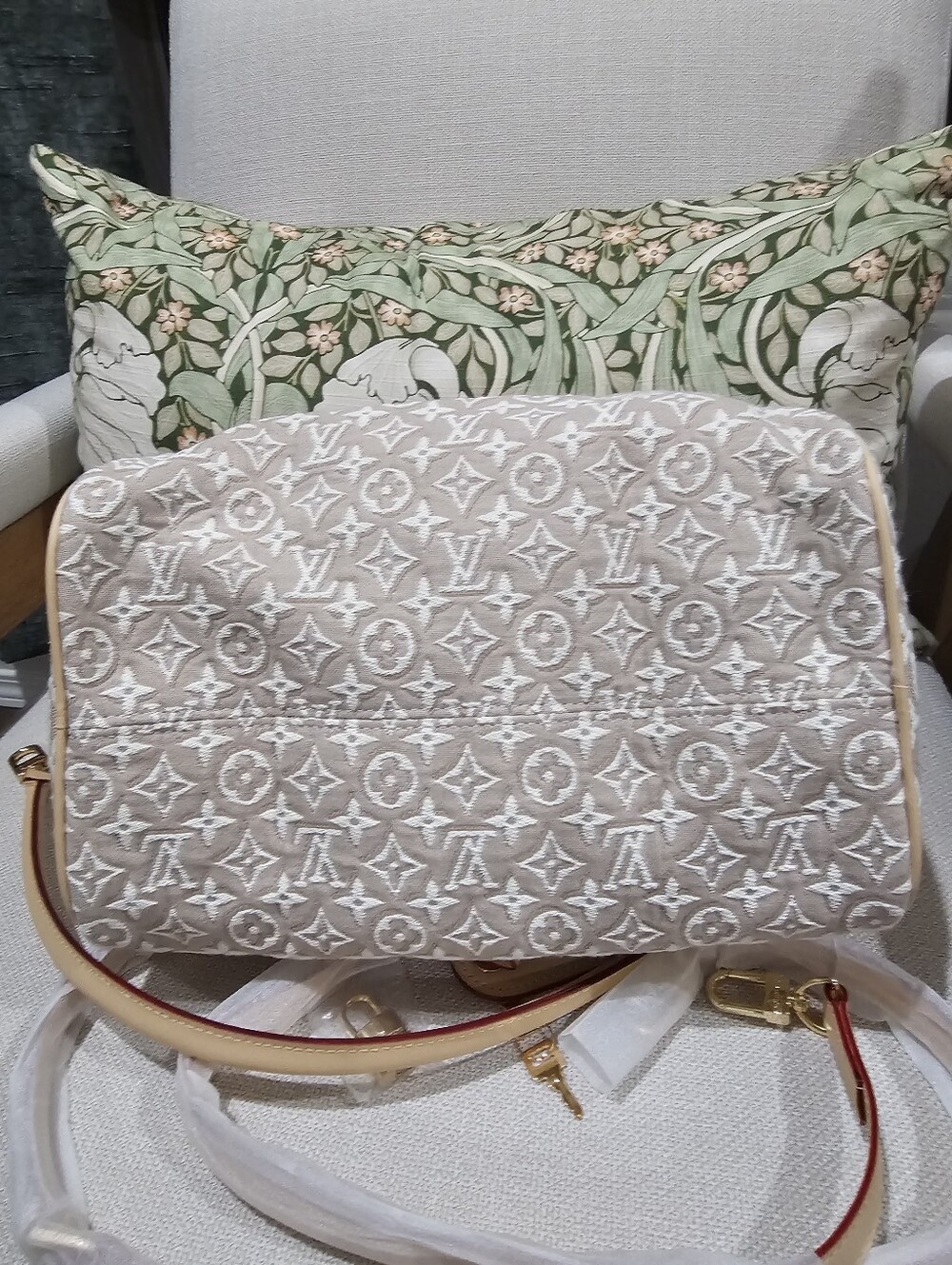 BEAUTIFUL JACQUARD MONOGRAM SOFT SPEEDY 30 PEUPLIER - Picture 8 of 12